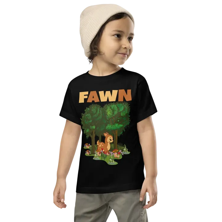 Fawn Funny Colorful Bella +Canvas Toddler T-Shirt – Funny Shirt & Gift for Kids product image (1)
