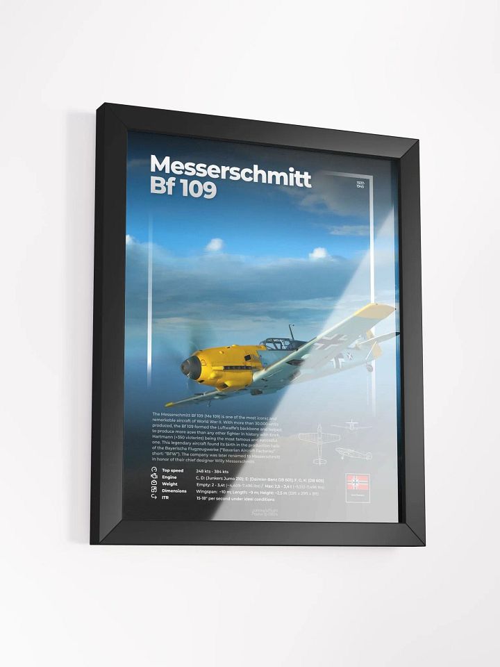 Messerschmitt Bf-109 Aviation Spec Poster product image (1)