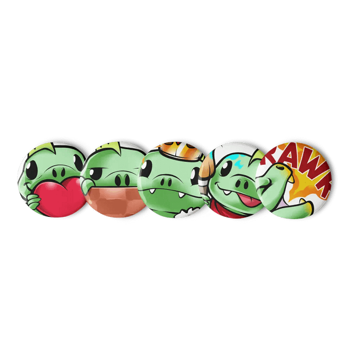 Dino Emoji Pin Set – 5-Pack product image (3)