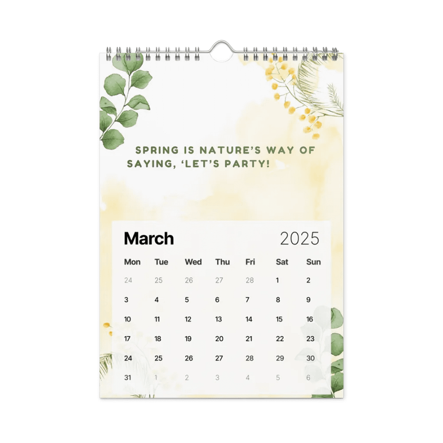 FLORAL INSPIRATIONAL QUOTES WALL CALENDAR 2025 product image (9)