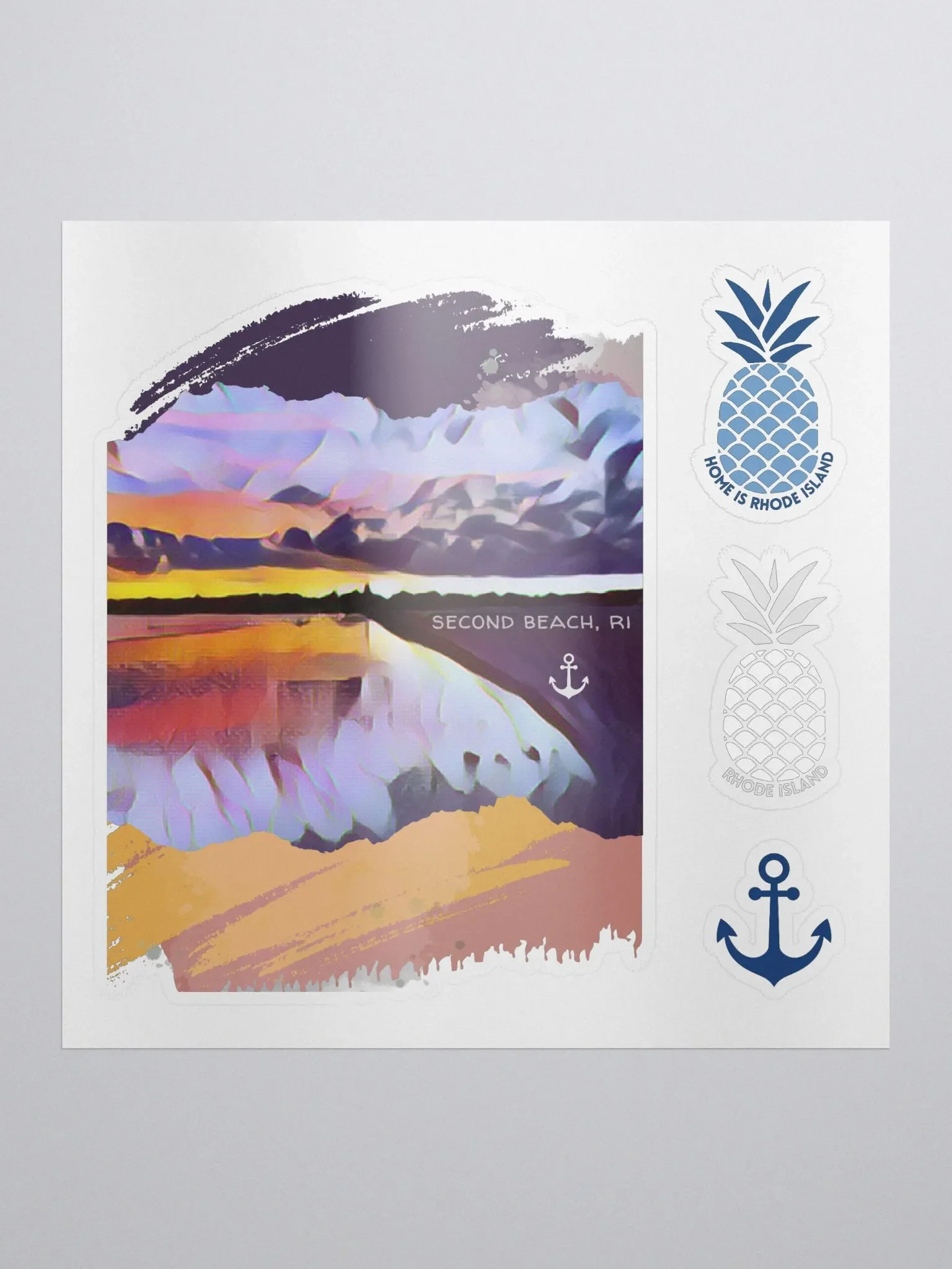 Sachuest Beach Sunset Sticker Pack product image (1)