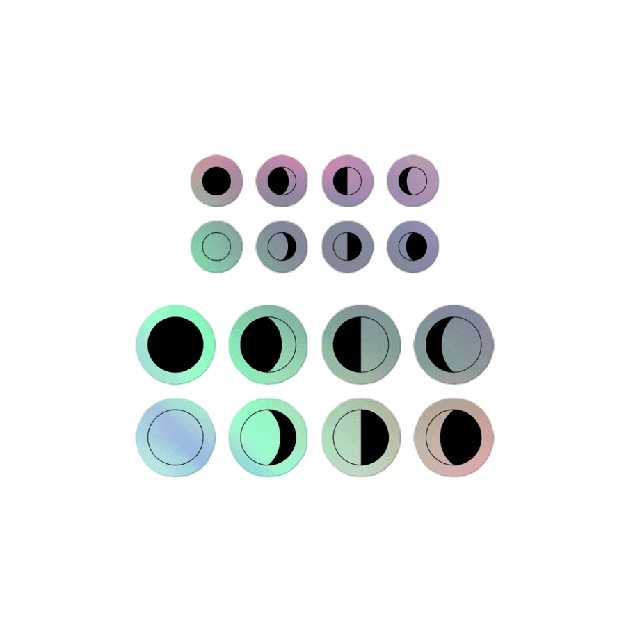 Moon Phases - Holographic Sticker Set product image (4)
