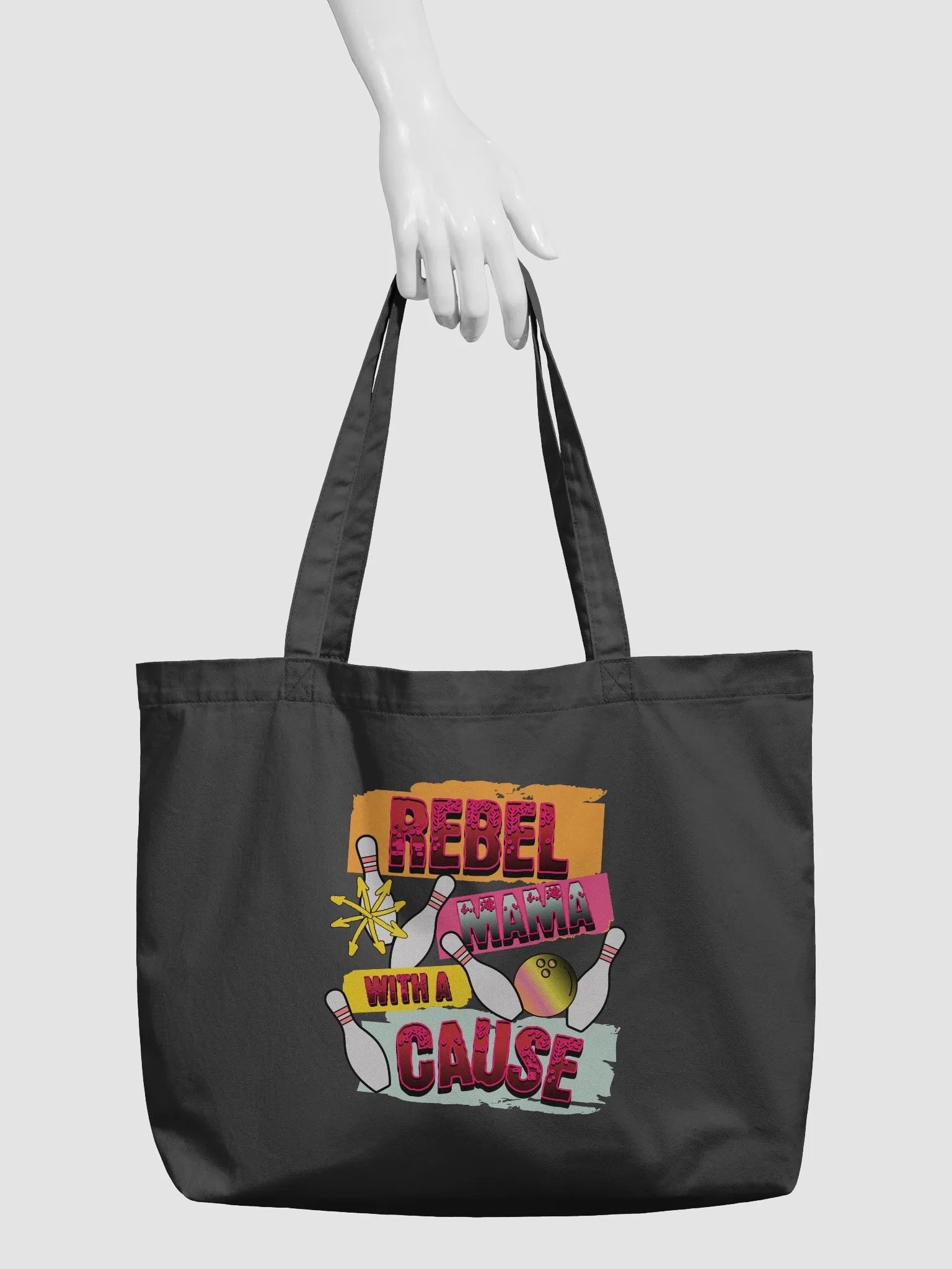Rebel Mama With A Cause Bowling Eco Tote product image (3)