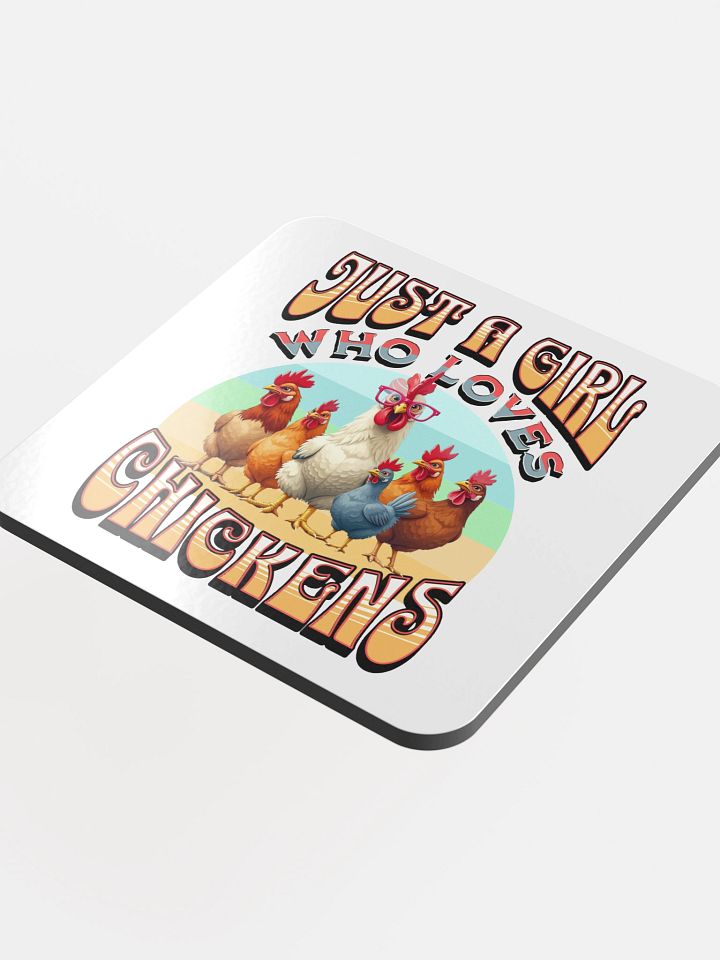 Just A Girl Who Loves Chickens Glossed Coaster product image (1)