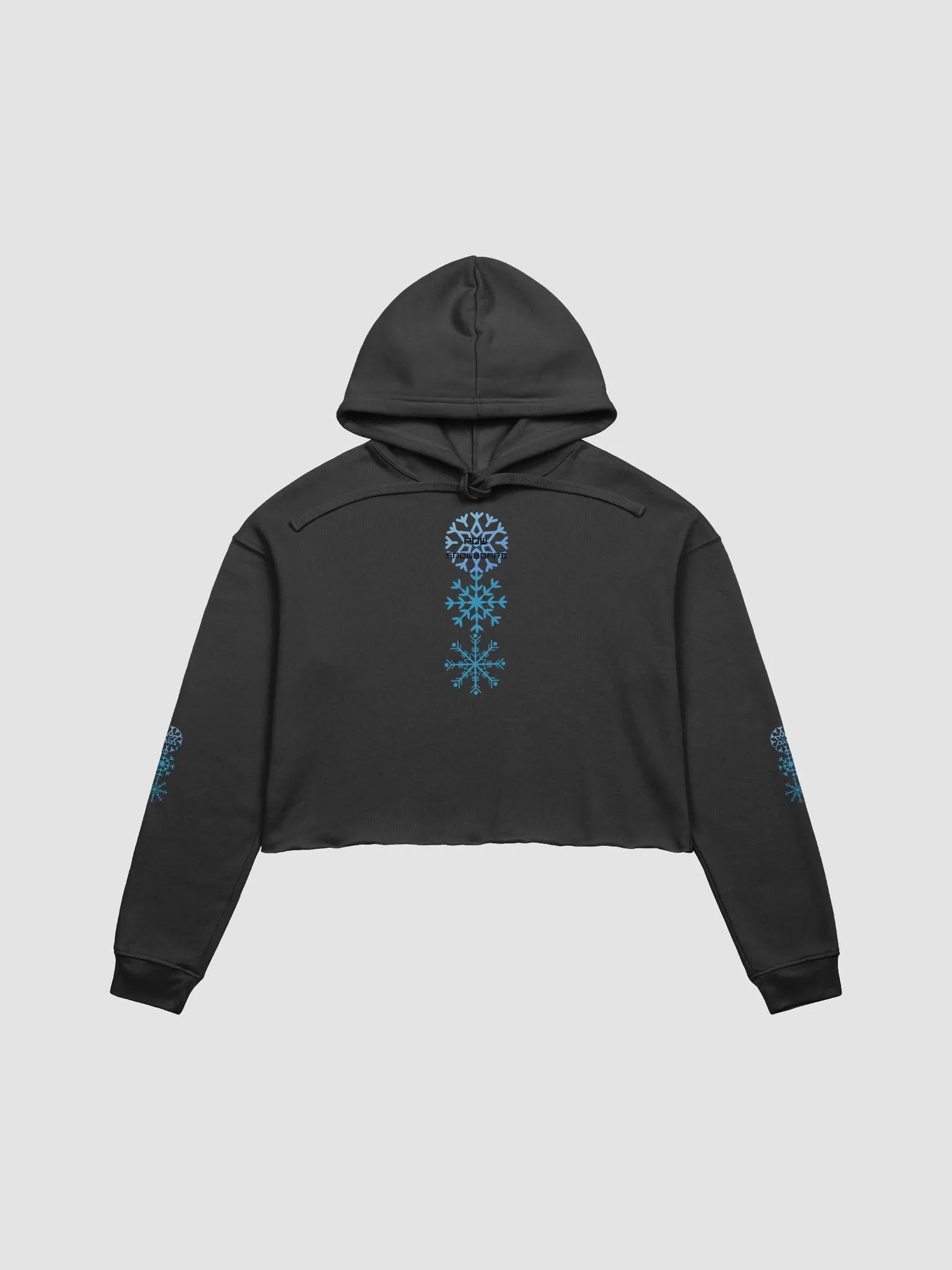 Pow Snowflakes Crop Hoodie product image (1)