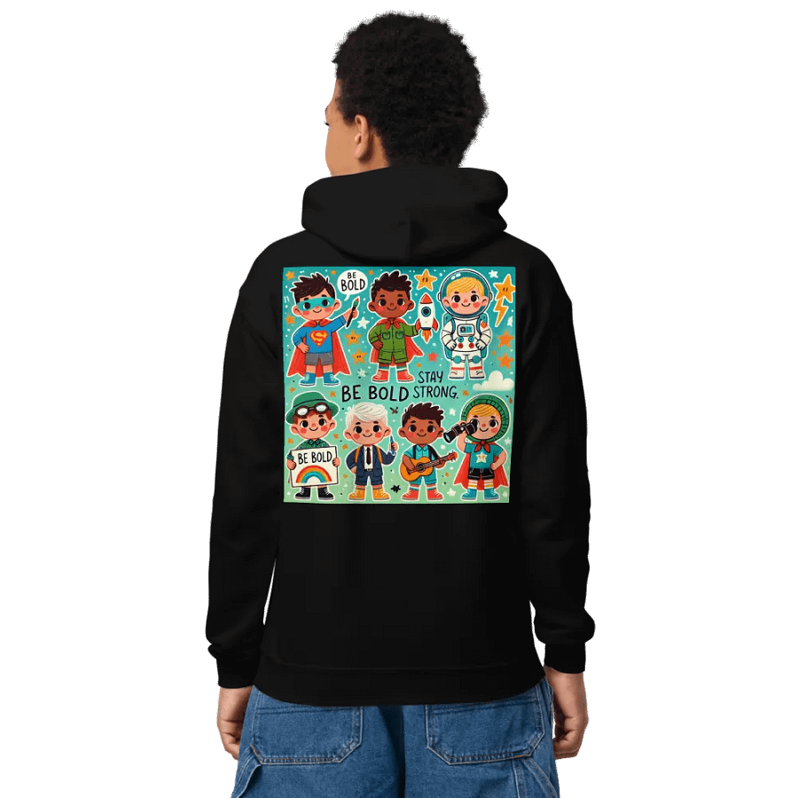 Skateboard Line Art Youth Hoodie for boys product image (4)