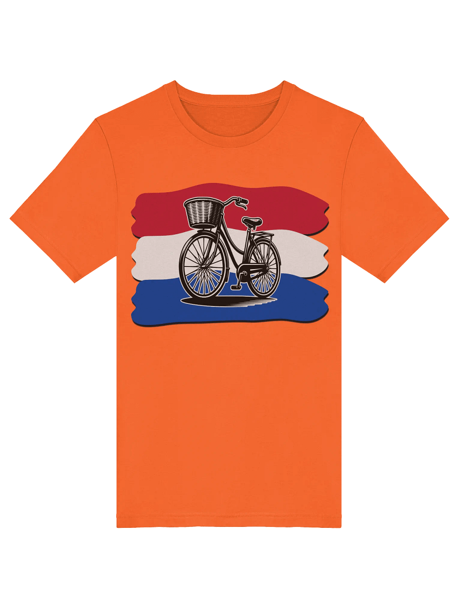 Netherlands Flag And Bicycle Signature Unisex T-Shirt product image (1)
