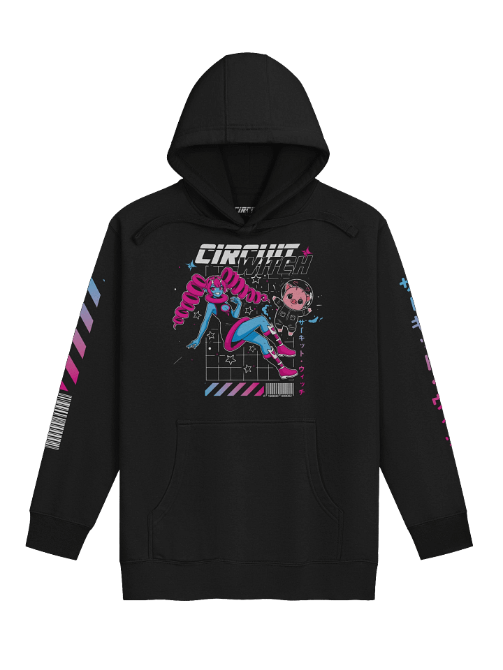 Circuit Witch & PuuPuu The Space Pig Cyberpunk Style - Hoodie w/ Pocket (S-3XL) product image (1)