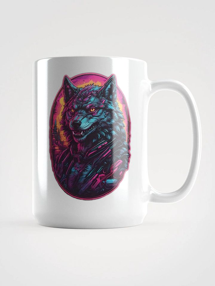 Neon Wolf Heat-Resistant Mug product image (1)