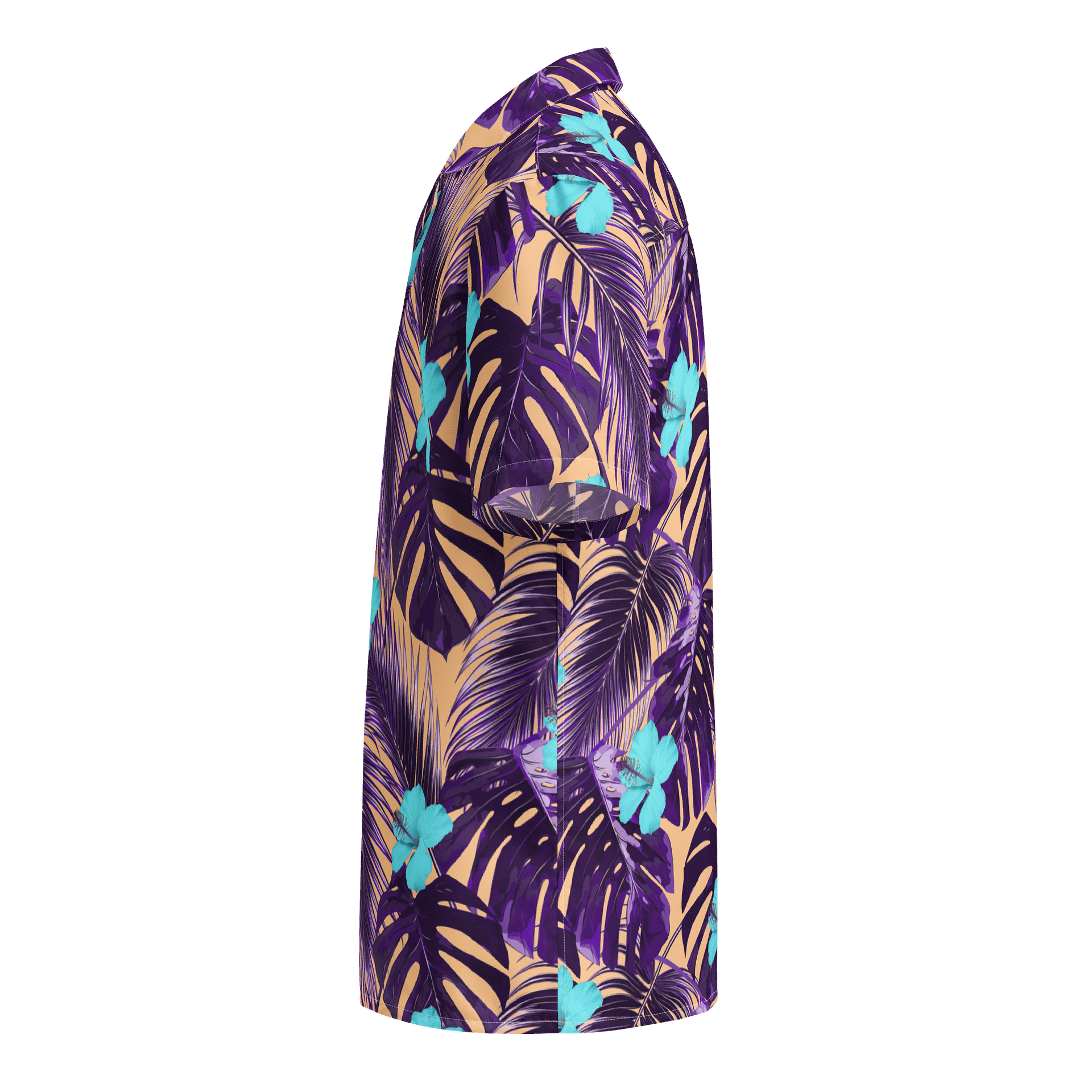 Fleurs Bleues et Passions Pourpres Hawaaian Shirt product image (3)