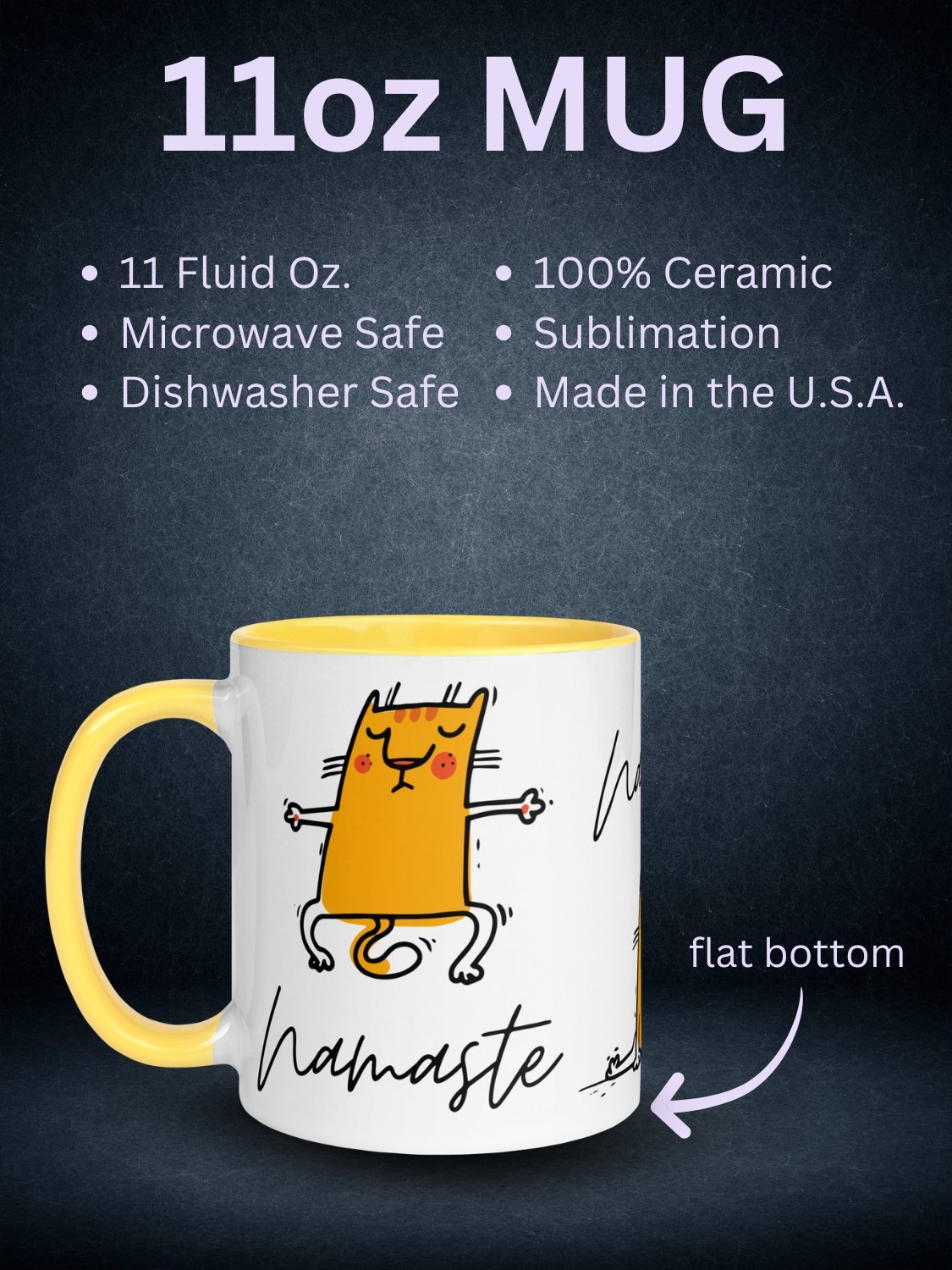 Namaste Funny Yoga Cat Ceramic Mug product image (5)