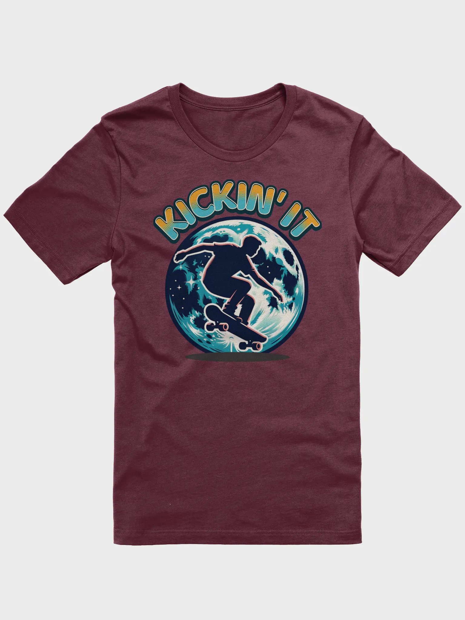 Kickin It Skateboarder Lunar Skate Silhouette Tee product image (1)
