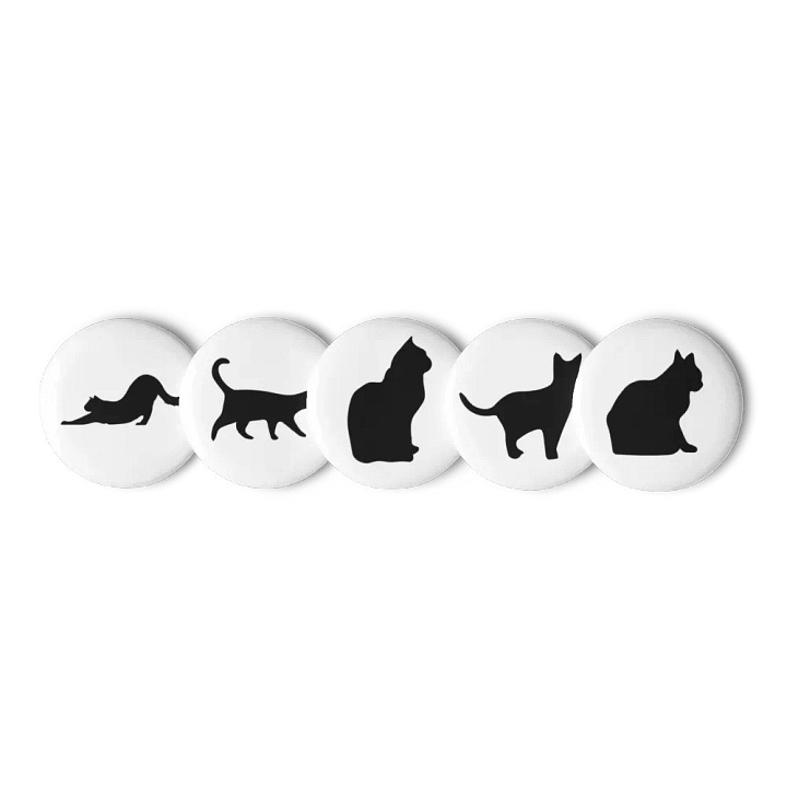 Black Cat Silhouettes Pin Set (5pcs) product image (3)