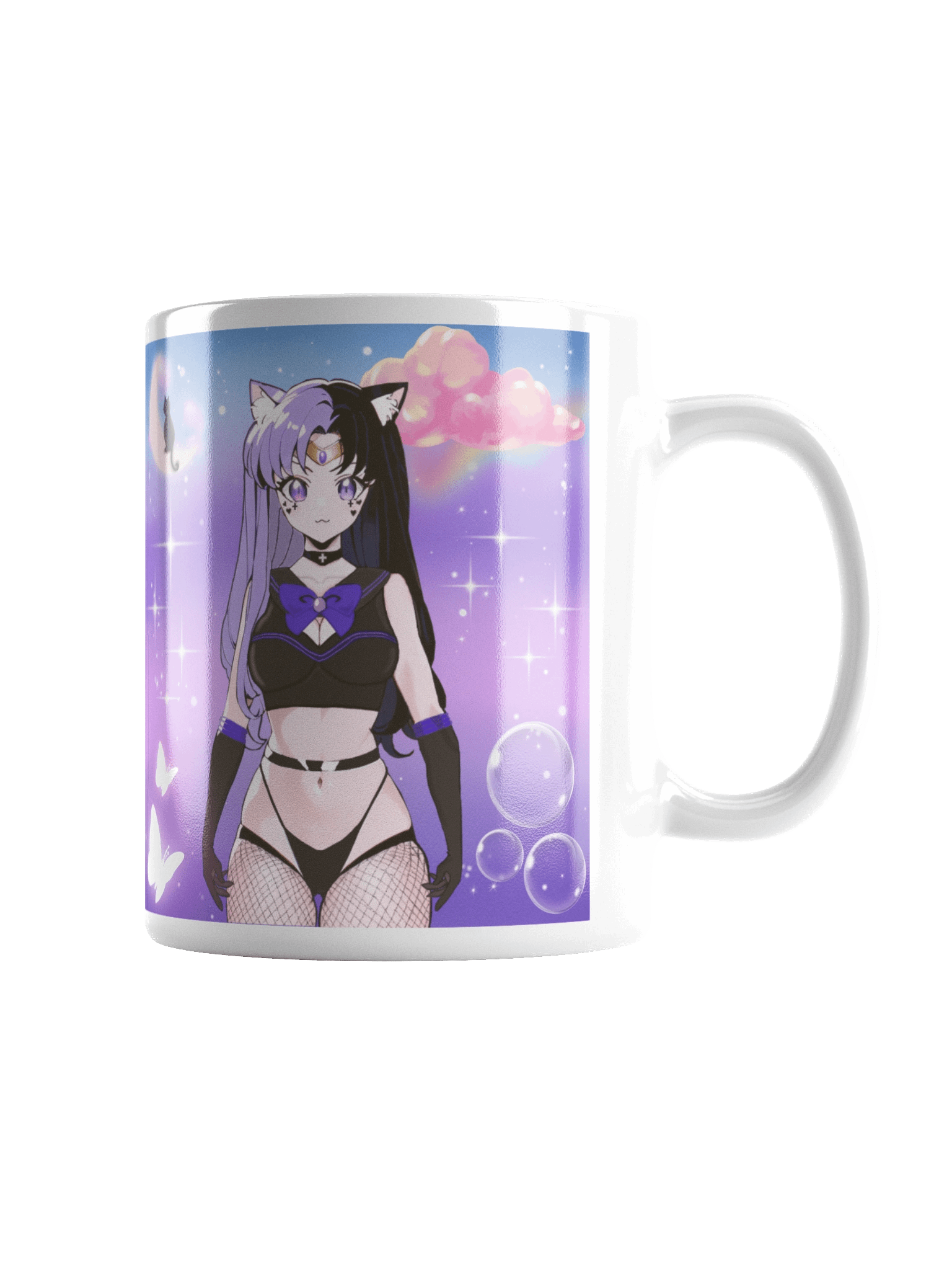 Sailor Nekowave (Dream Version) White Glassy Mug product image (2)