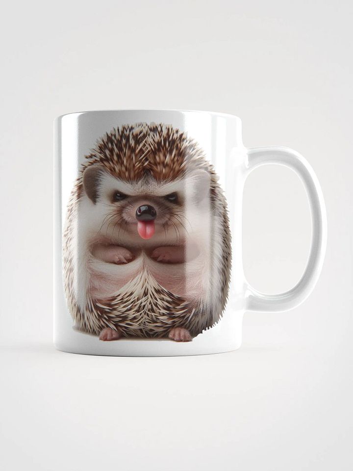 Rude Hedgehog #Humorous Glossy Mug - White product image (1)