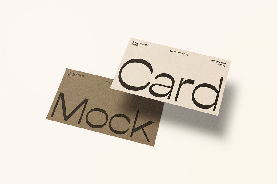 Two Business Card Mockup Right View product image (1)
