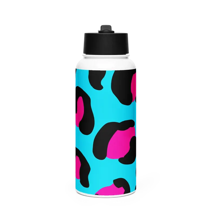 Funky Leopard Print Stainless Steel Water Bottle product image (1)