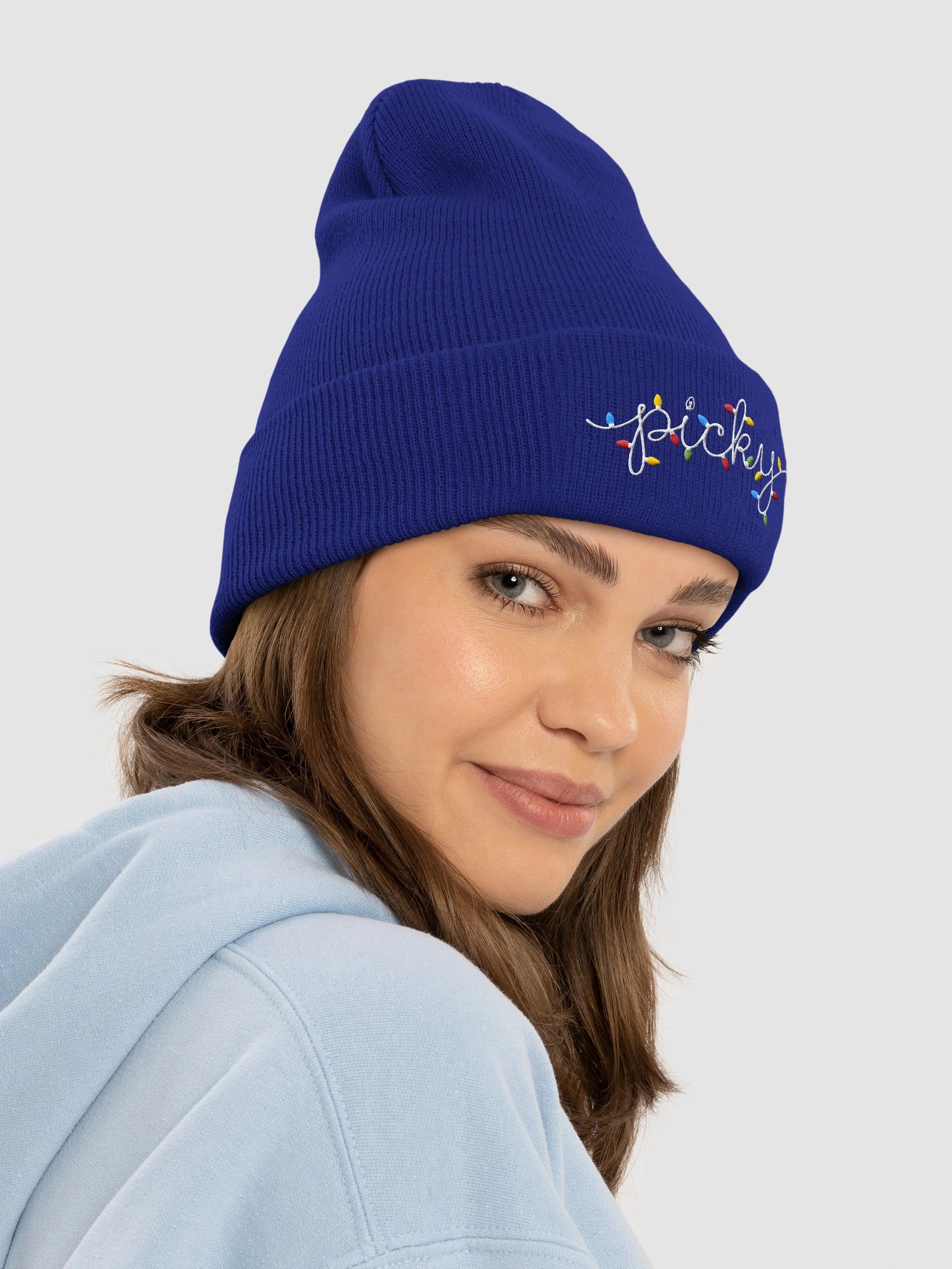 Embroidered Lights Cuffed Beanie (5 Colors) product image (5)