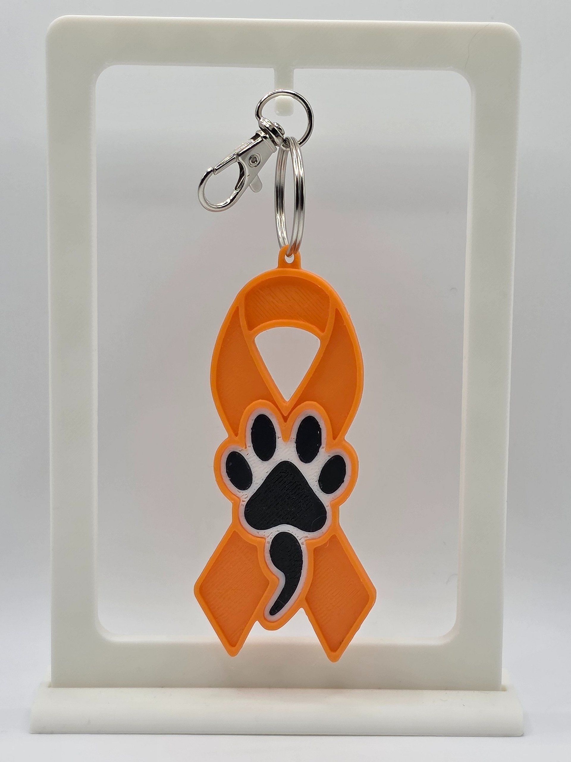 🧡 Orange Awareness Ribbon Bundle | Sign + Keychain product image (3)