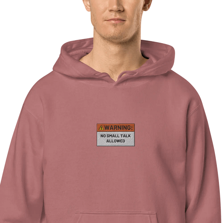 NO SMALL TALK ALLOWED embroidered hoodie product image (1)