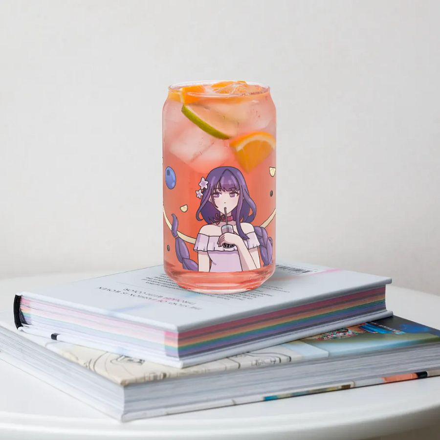Raiden Shogun - Can-Shaped Glass (or with lid and straw) product image (34)
