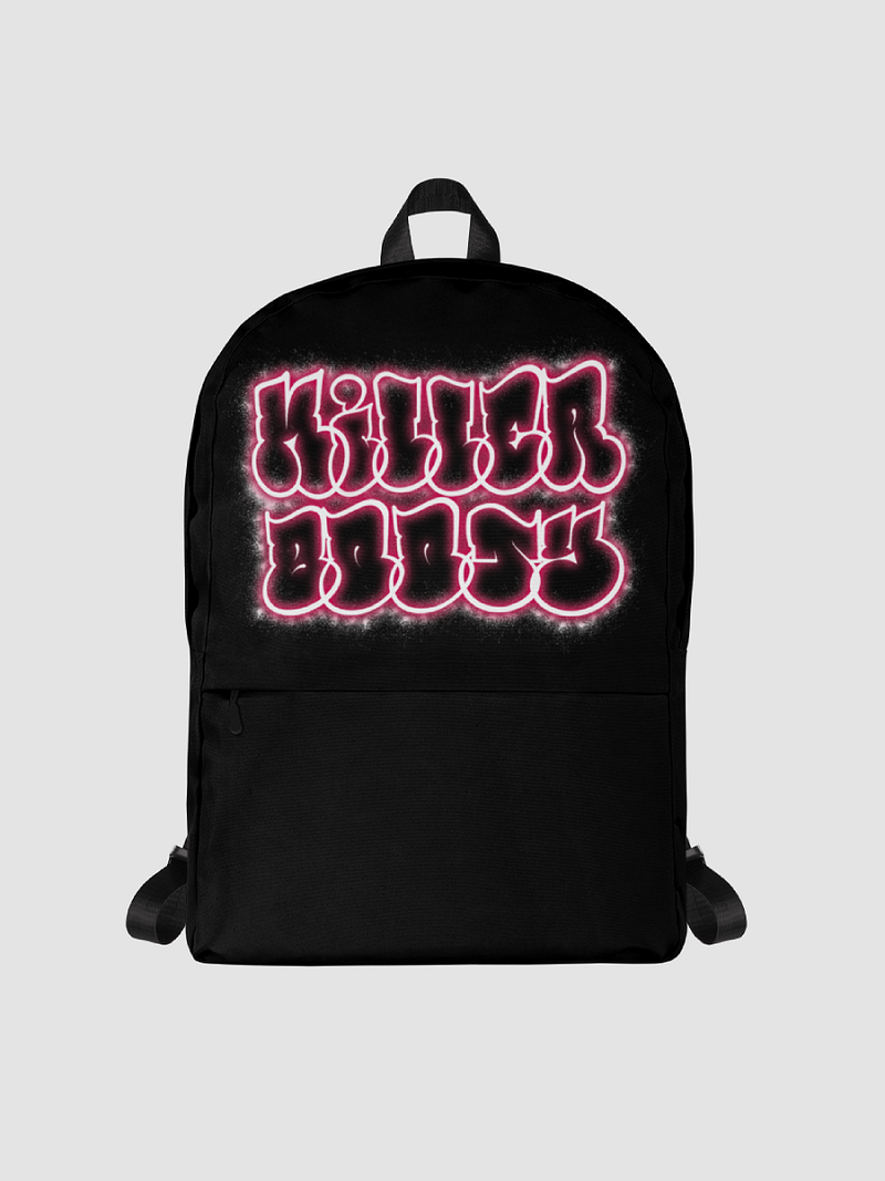 Black Cutesy Graffiti Print Backpack