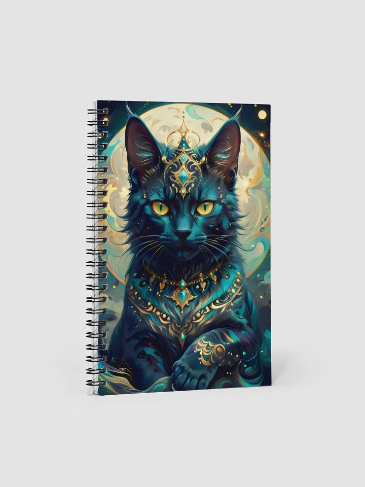 Majestic Lunar Cat Spiral Notebook product image (1)