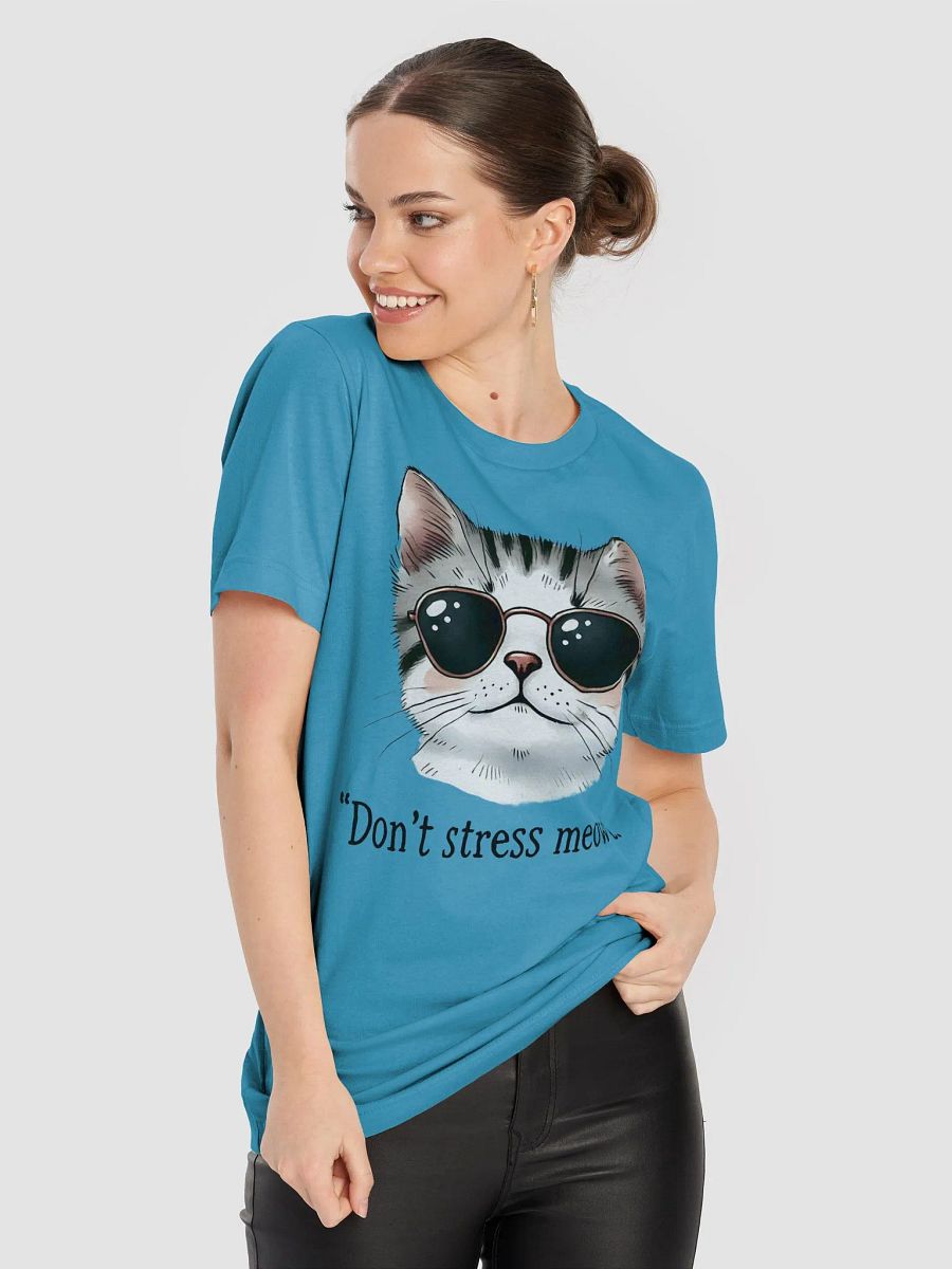 Don’t Stress Meowt Cat T-Shirt – Cool Sunglasses Cat Design for Relaxed Vibes product image (8)