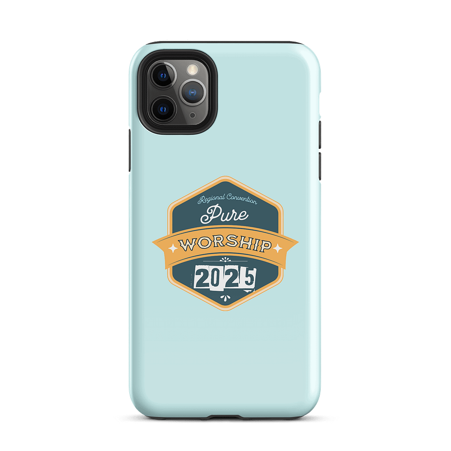 2025 "Pure Worship" Retro Badge Sky Blue iPhone® Tough Case product image (51)
