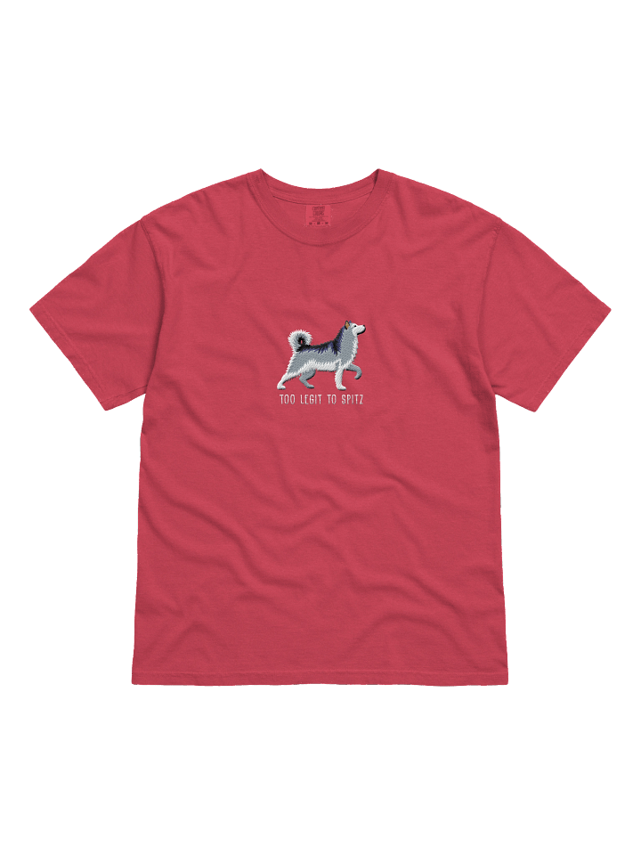 Too Legit to Spitz T-Shirt(Embroidered) of an Alaskan Malamute(Gray) product image (41)