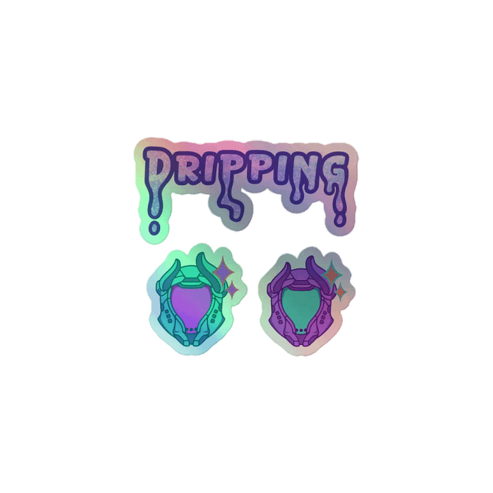 Dripping Titan Holographic Stickers product image (1)