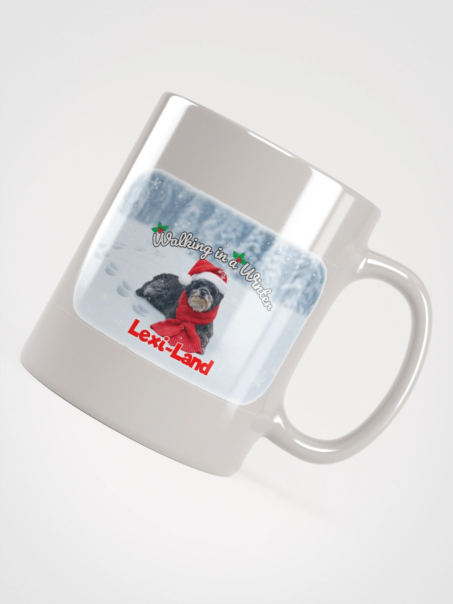 White Glossy Mug with Winter Lexiland product image (5)