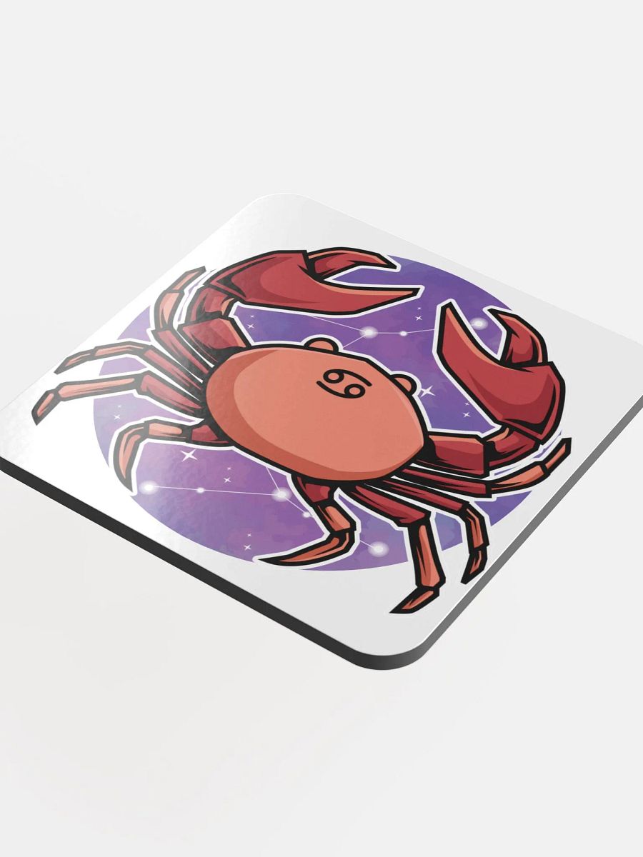 Constellation Cancer Glossed Cork Coaster product image (4)