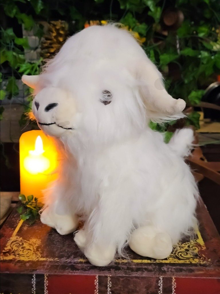 The Armored Kingdom White Fluffington Highland Cow Plushie product image (1)