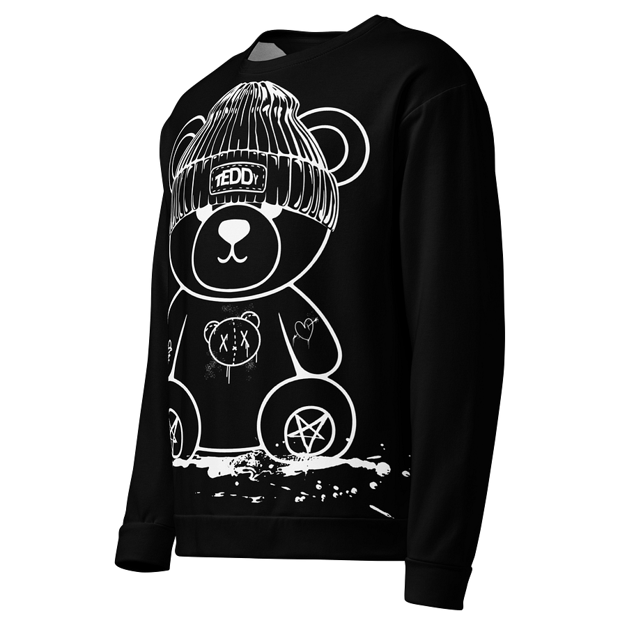 White Graffiti Teddy Unisex Sweatshirt product image (3)