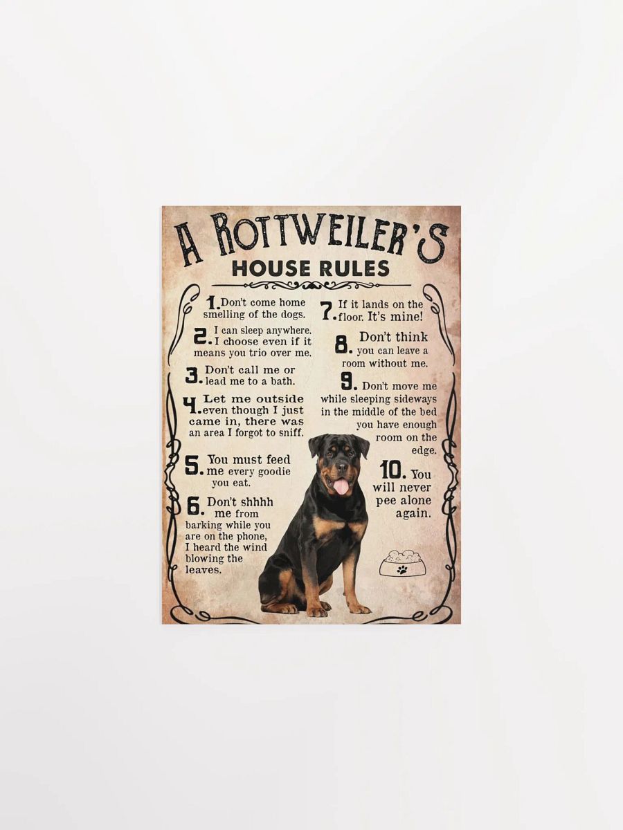 Rottweiler's House Rules Poster product image (3)