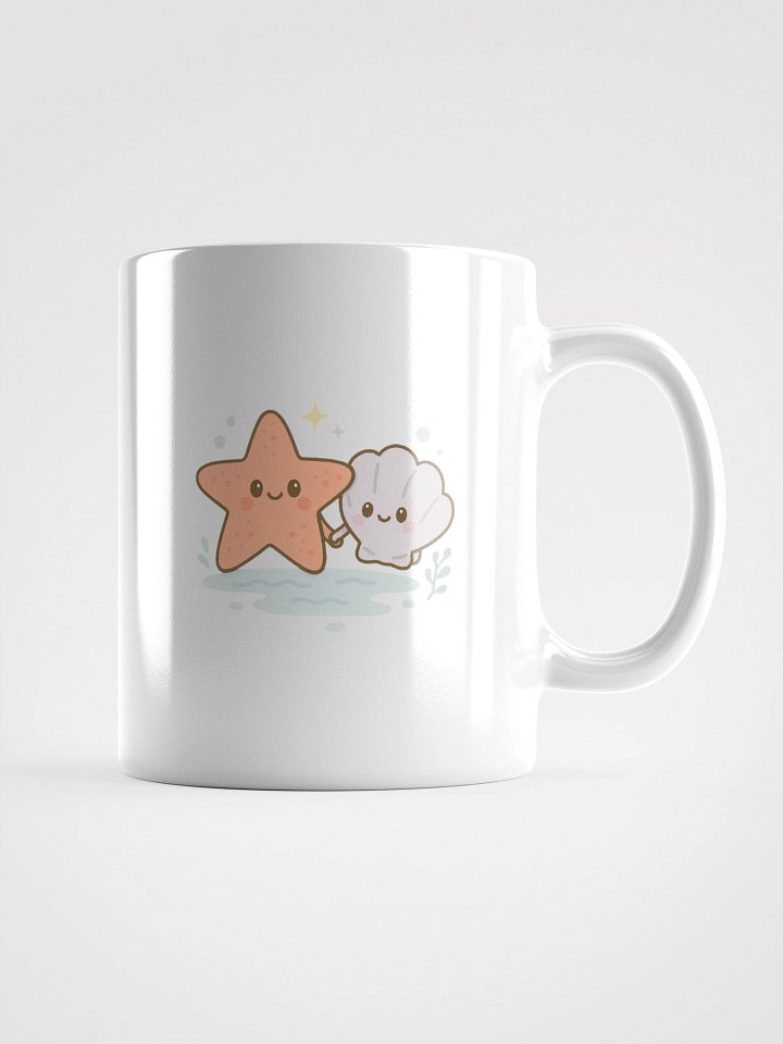 Starfish & Seashell White Glossy Mug product image (1)