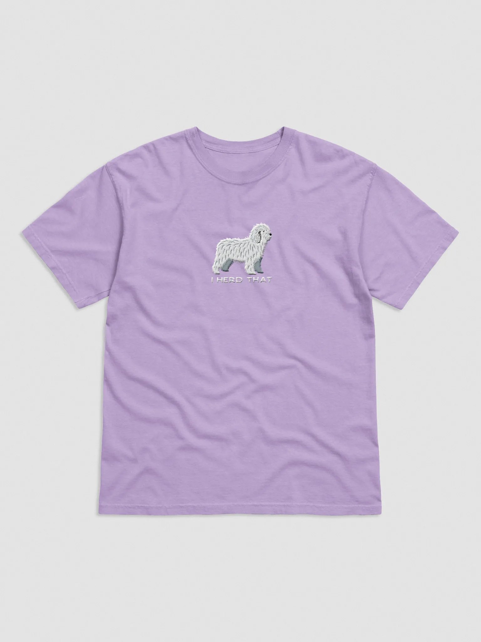 I Herd That T-Shirt(Embroidered) of a Spanish Water Dog(White) product image (4)