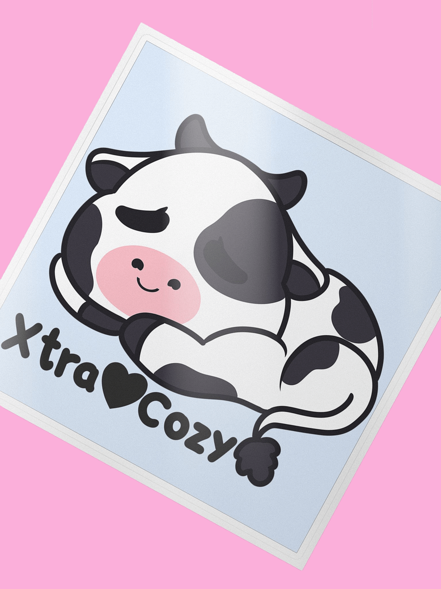 Classic Cozy Moo Sticker product image (1)