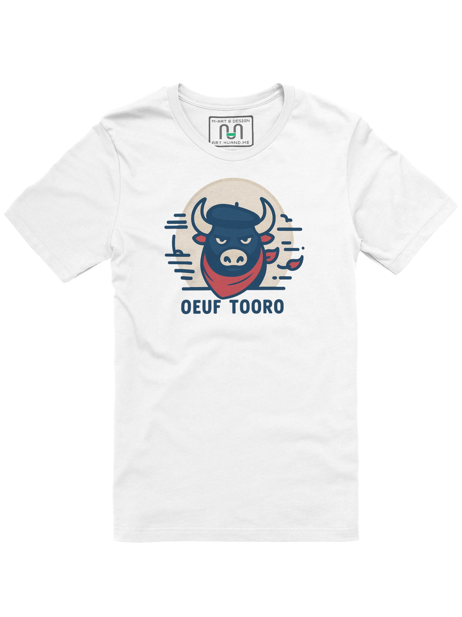 French Bull Graphic T-Shirt – OEUF TOORO by M-Art & Design product image (1)