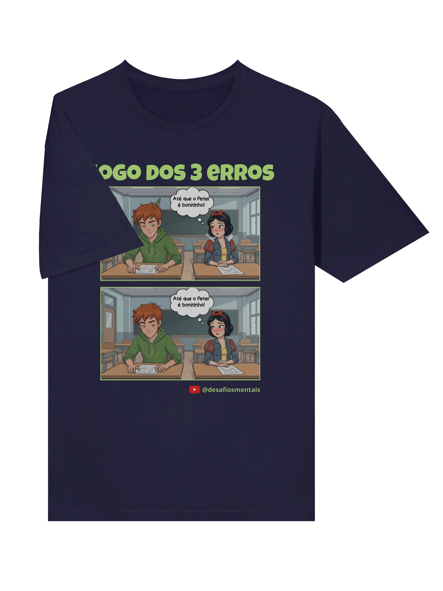 Camiseta Softstyle Clássica (Jogo dos 3 Erros): Peter e Branca de Neve product image (47)