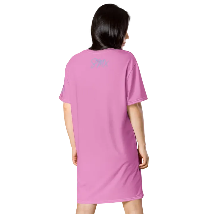 Dreamy "Why Are You So Obsessed" All-Over Print T-Shirt Dress product image (2)