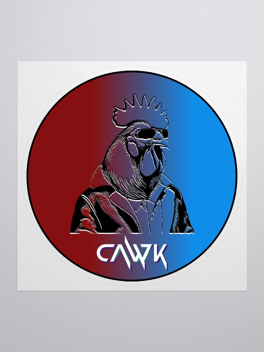 Round cawk kiss cut sticker product image (3)