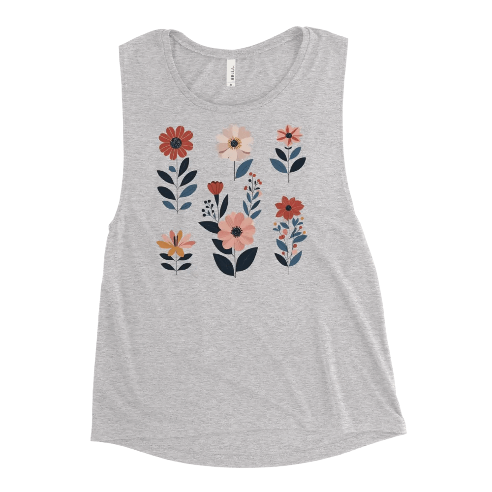 Geometric Floral Delight Muscle Tank product image (33)