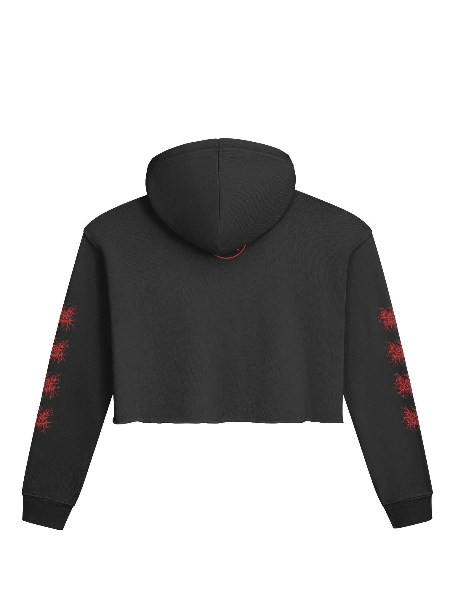 Sunfyre Red Metal Logo Crop Hoodie product image (2)