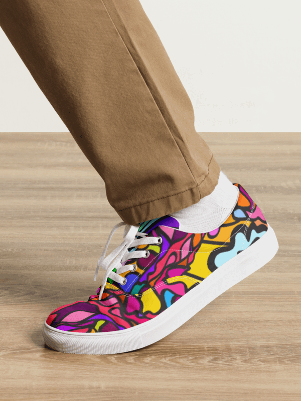 Swirls of Nature Men's Canvas Shoes - Wave at Sunset product image (10)