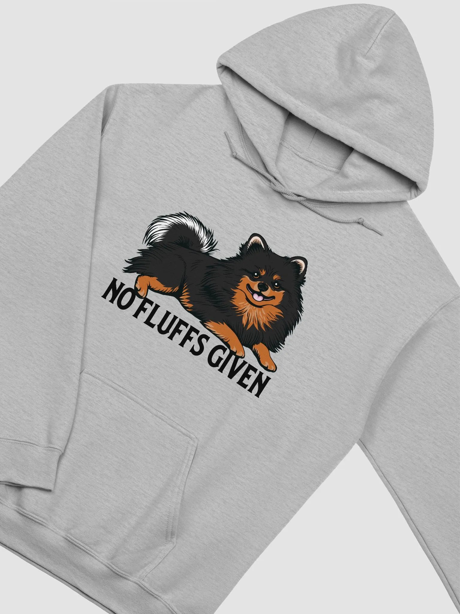 No Fluffs Given Hooded Sweatshirt of a Pomeranian(Tricolor) | Funny Hoodie for Pomeranian Paw-rents product image (27)