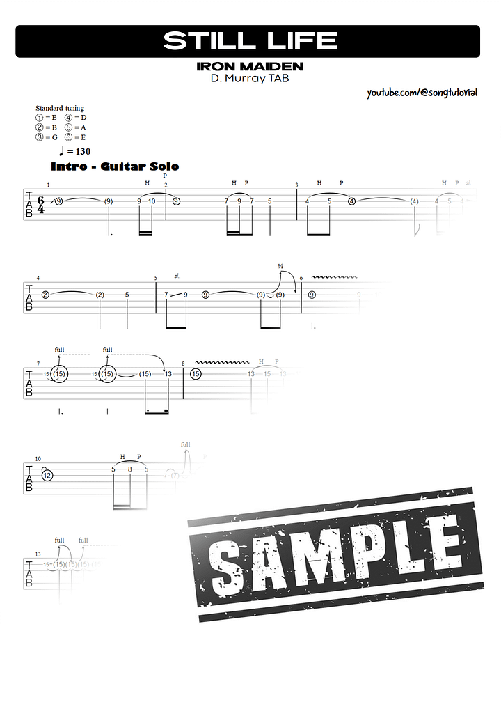 Still Life PDF TAB + Backing Track MP3 product image (2)