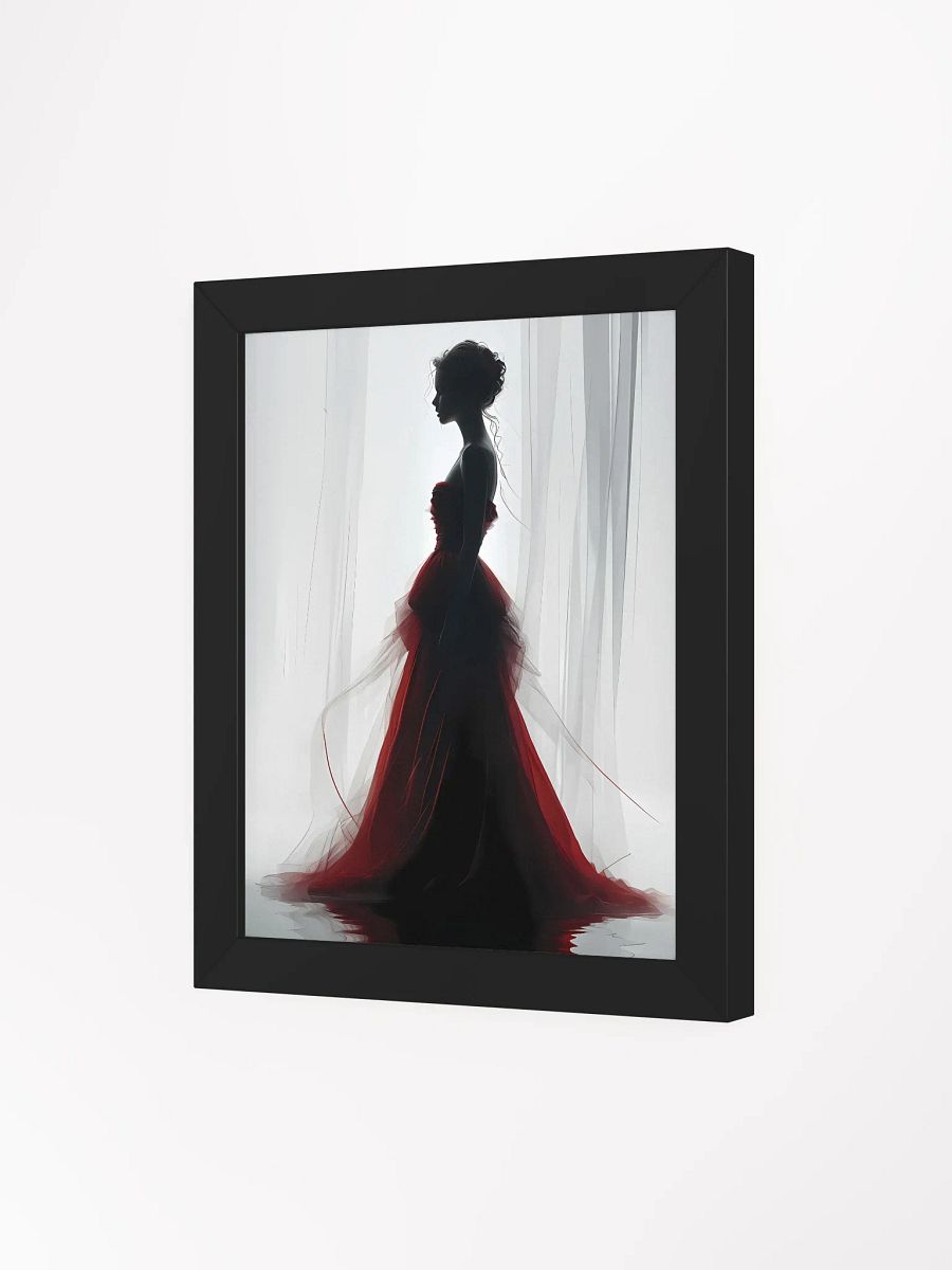Elegant Red Dress Silhouette Poster product image (4)