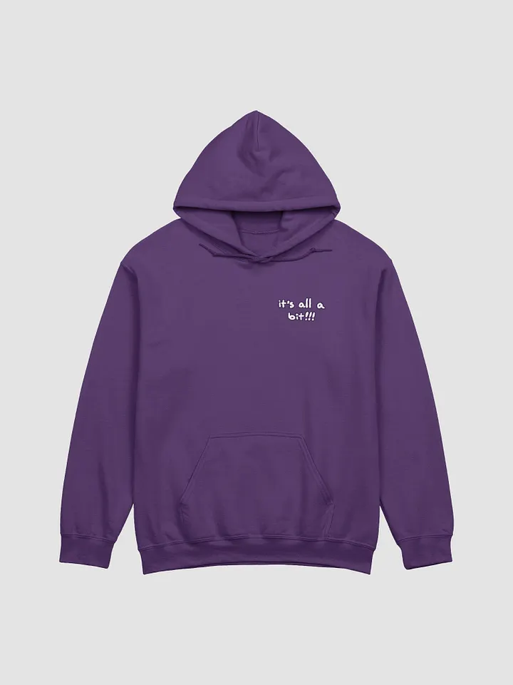 “It’s all a bit!!!” (sm. lined design, #432A54) classic hoodie product image (56)